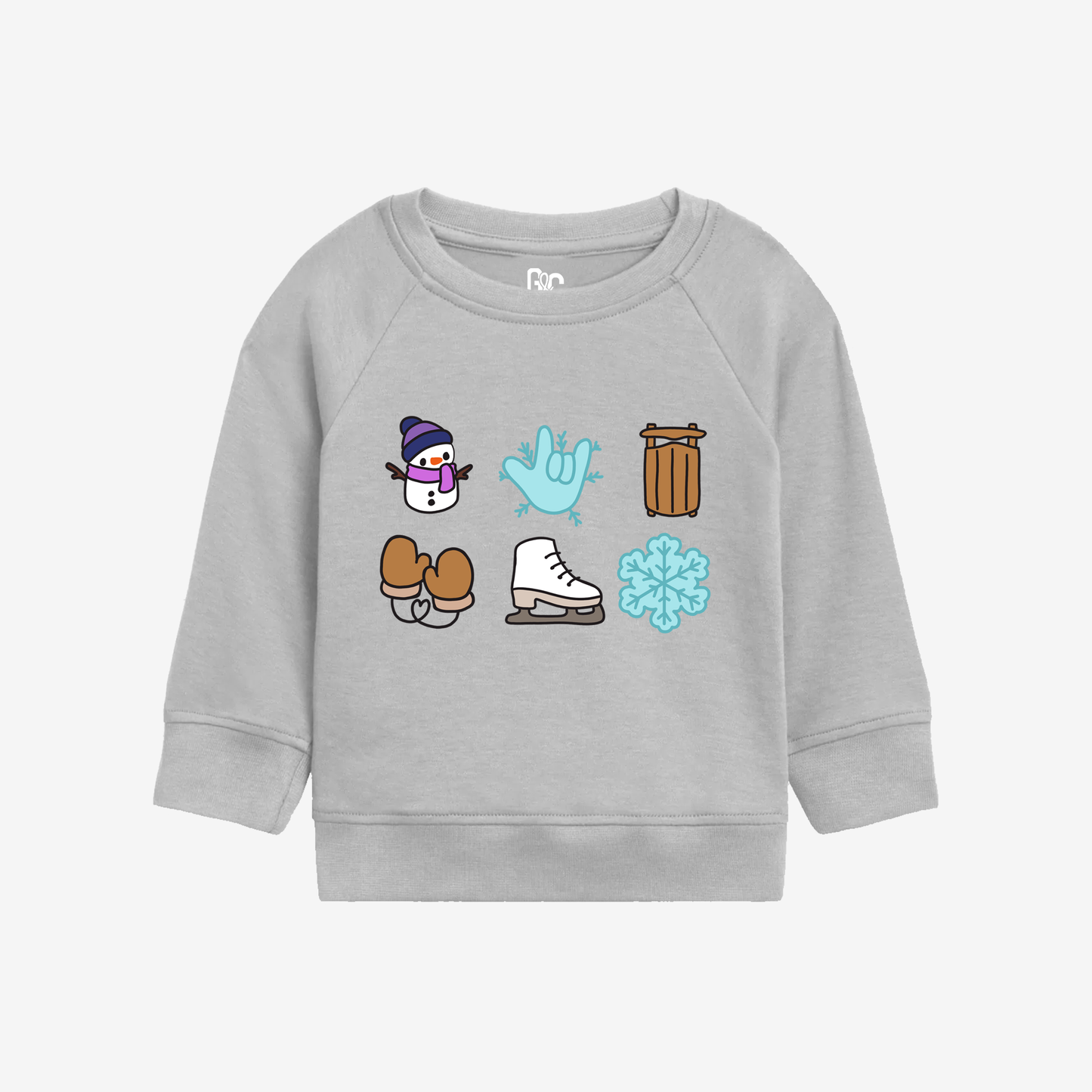 Frosty ILY Toddler Crewneck
