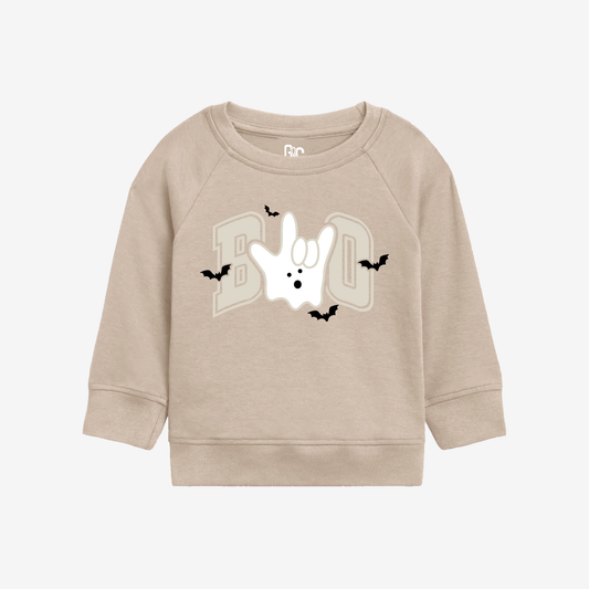 Boo & ILY Ghost Toddler Crewneck