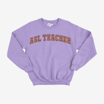 ASL Teacher Crayon Crewneck