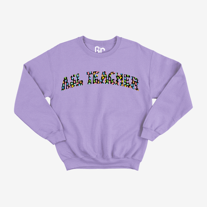 ASL Teacher Alphabet Crewneck