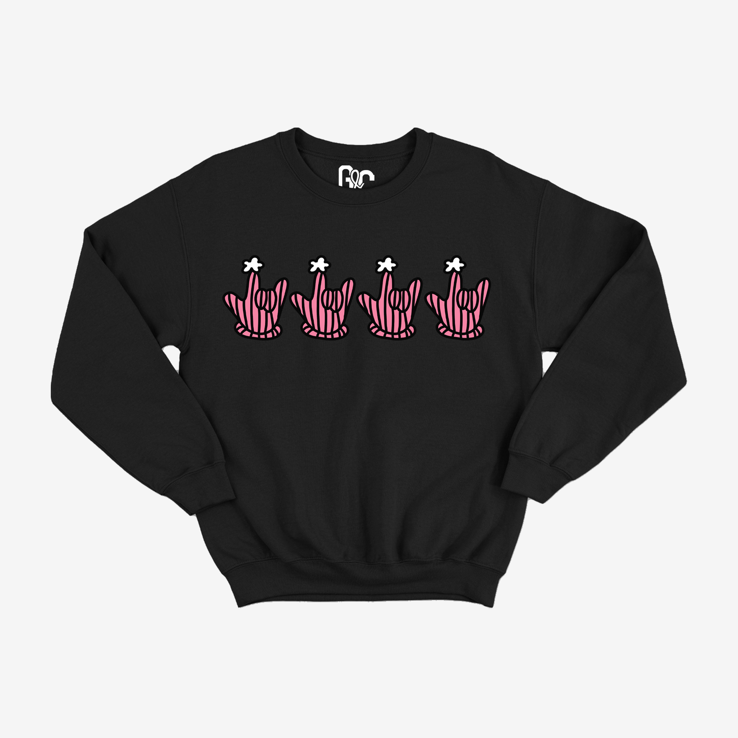 Pink Winter ILY Hat Crewneck