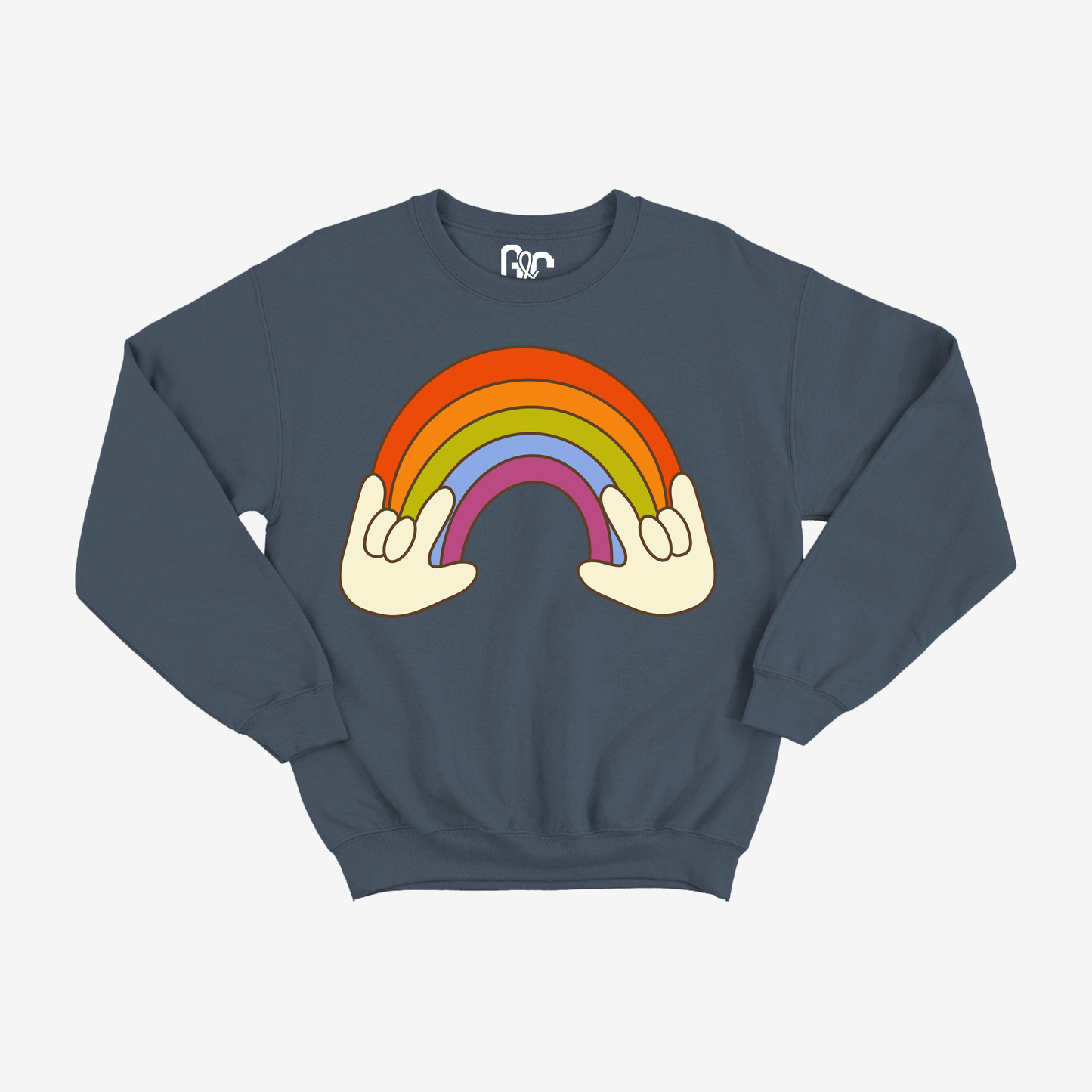 Retro ILY Rainbow Crewneck