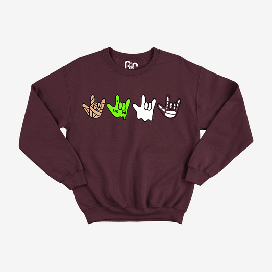 ILY Halloween Pattern Crewneck