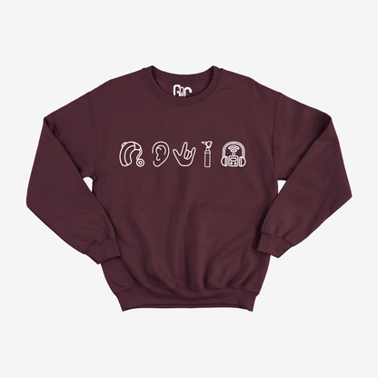 Hearing Aid pattern Crewneck