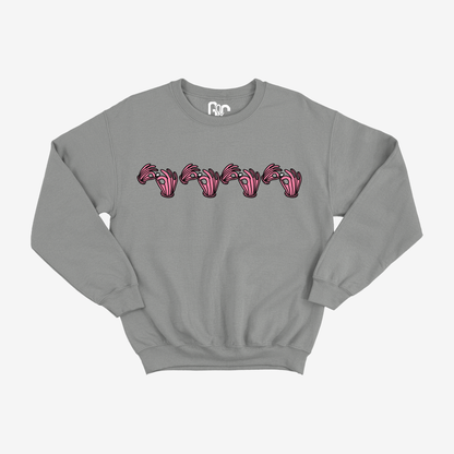 Pink Winter Interp Hat Crewneck