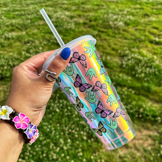 Butterfly Hologram Cold Cup