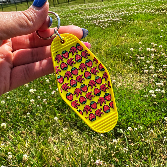 Strawberry ILY Motel Keychain
