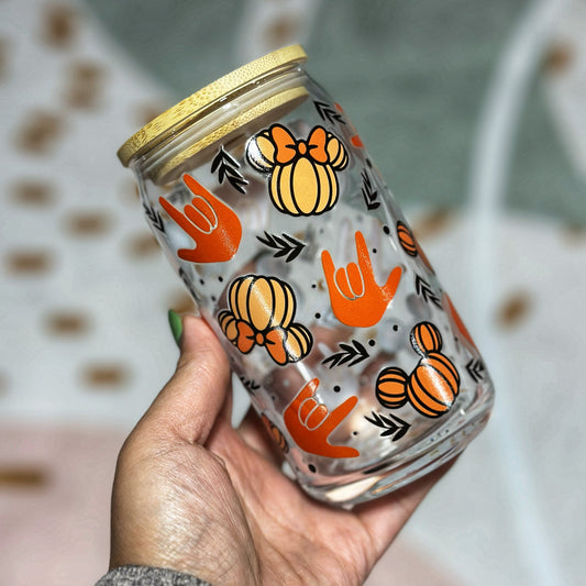 Pumpkin Mickey ILY Beer Can