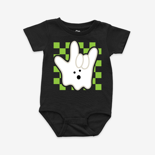 ILY Ghost Checkered Onesie Tee