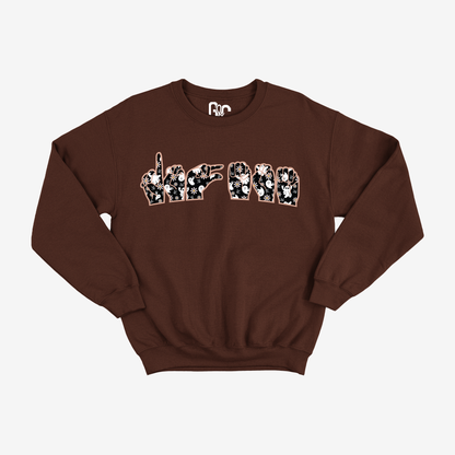 Dog Mama ILY Ghostly Crewneck