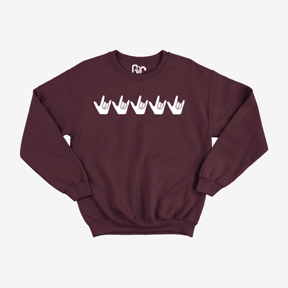 ILY Pattern Crewneck