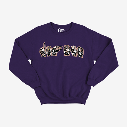 Dog Mama ILY Ghostly Crewneck