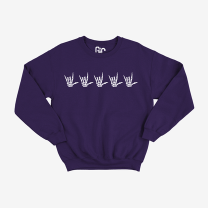 Skeleton ILY Pattern Crewneck