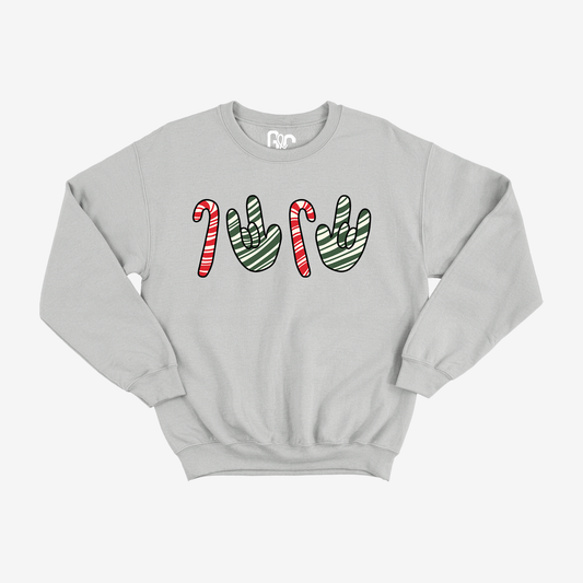 Candy Cane & ILY Crewneck