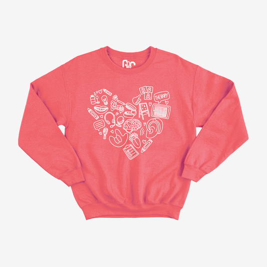 SLP Heart Doodle Crewneck