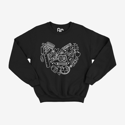 Teacher Heart Doodle Crewneck