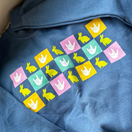 Bunny Checkered ILY Crewneck