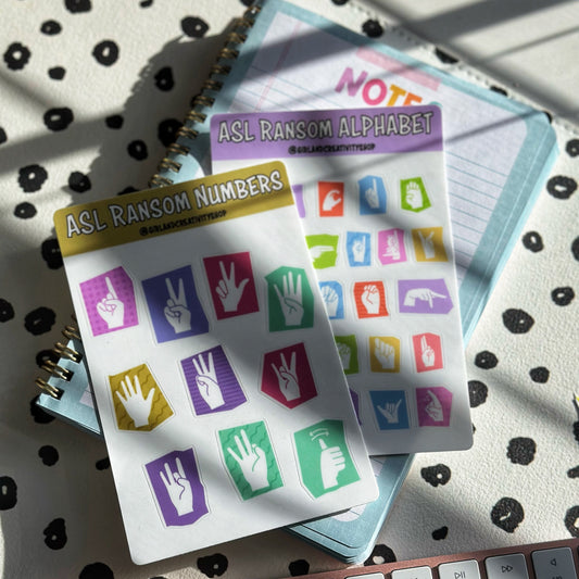 ASL Ransom Sticker Sheet Set