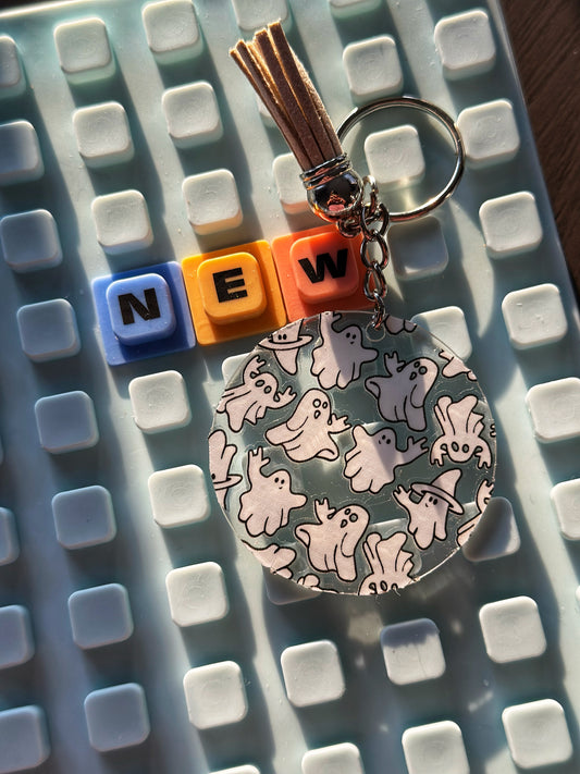 Spooky Ghost ILY Acrylic Keychain