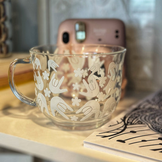 ILY Glass Mug
