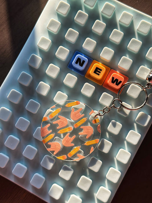 Pencils ILY Acrylic Keychain