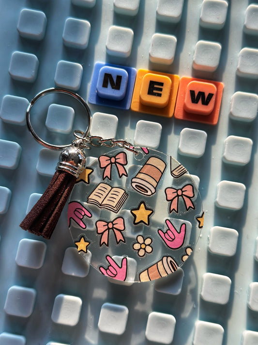 Book & Bow ILY Acrylic Keychain