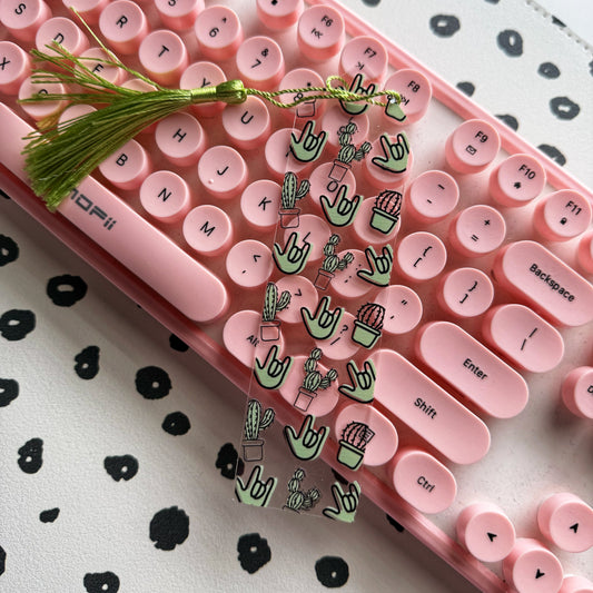 Cactus ILY Acrylic Bookmark