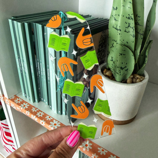 Little Reader ILY Acrylic Bookmark