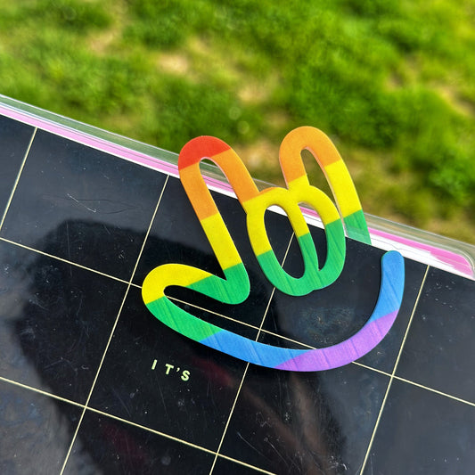 Rainbow ILY Paperclip