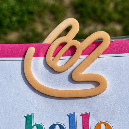 Peach ILY Paperclip