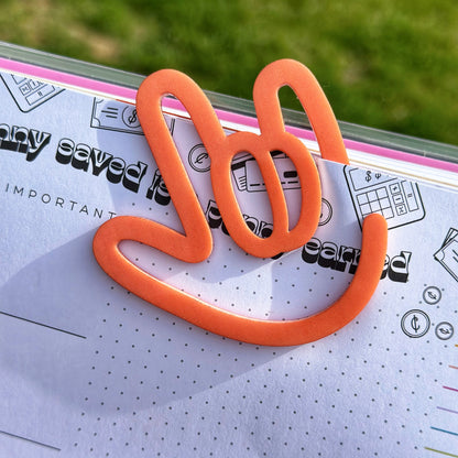 Tangerine ILY Paperclip