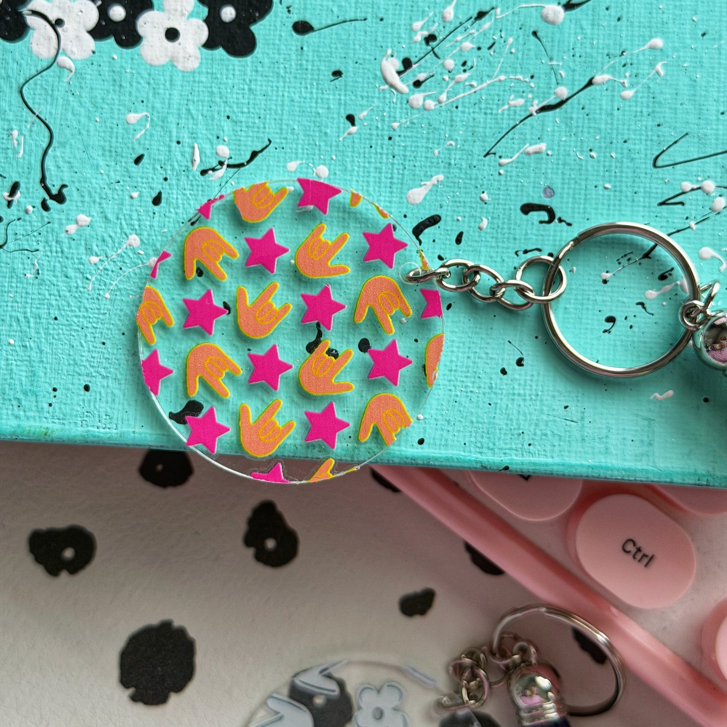 Star Pop ILY Acrylic Keychain
