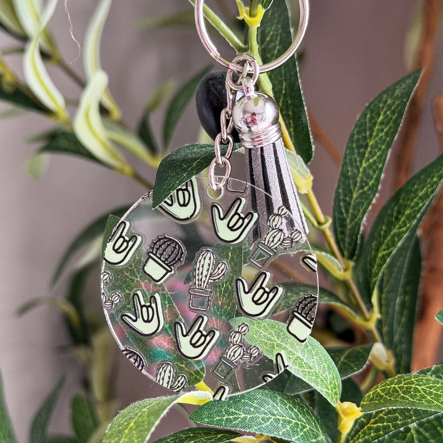 Cactus ILY Acrylic Keychain