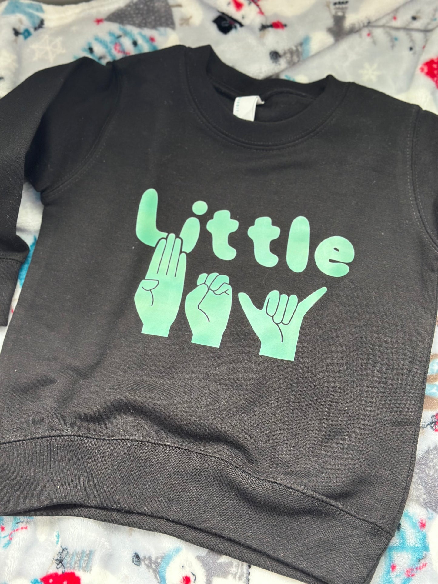 Little Boy - 2T Black Toddler Crewneck