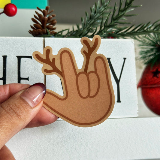Reindeer ILY Sticker