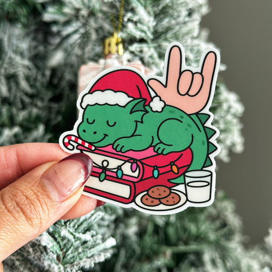 Christmas Dragon ILY Sticker