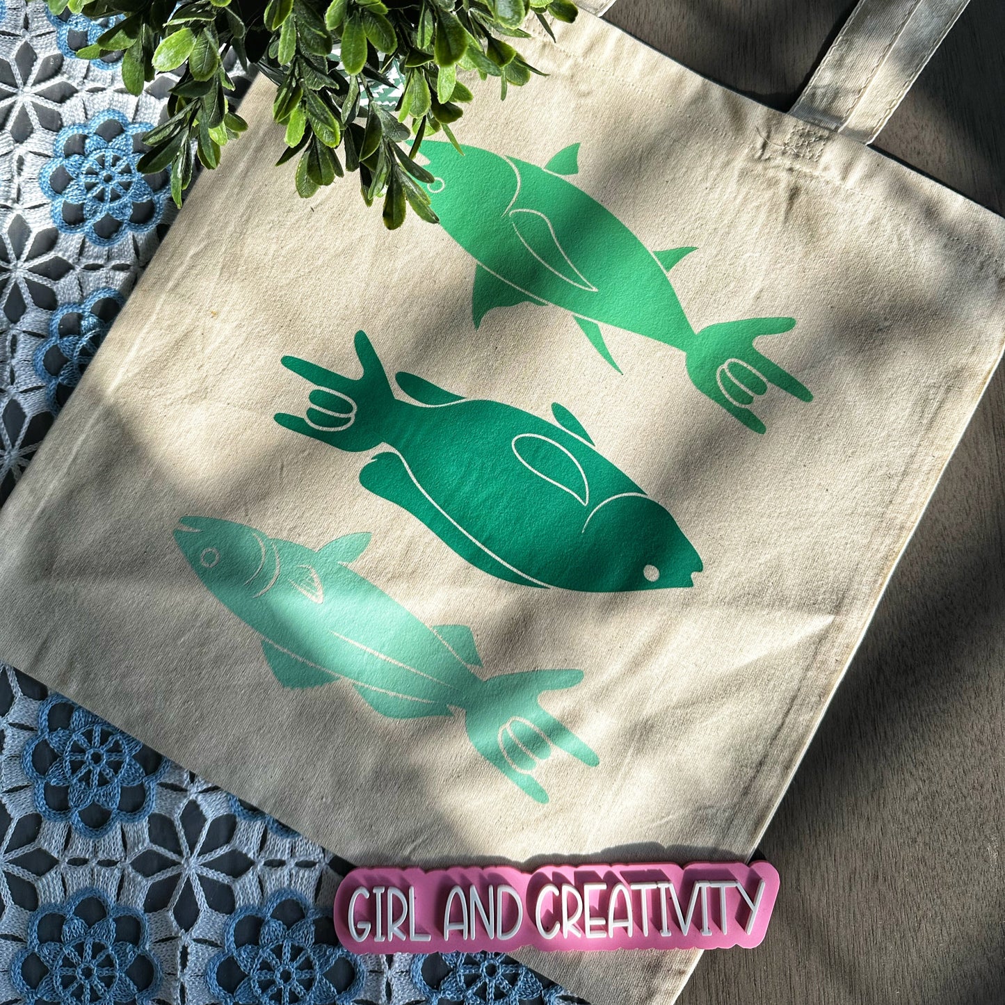 Fish ILY Tote Bag