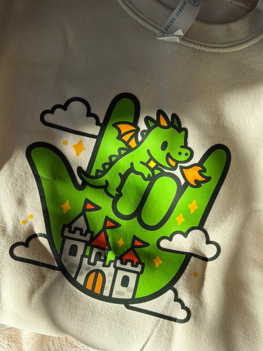 Dragon ILY - 3T Sand Toddler Crewneck