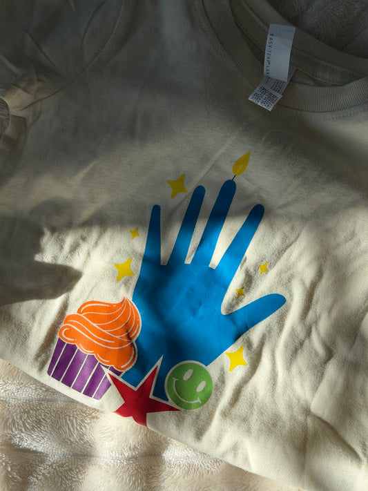 5 Age Bday - 2T Sand Toddler Tee