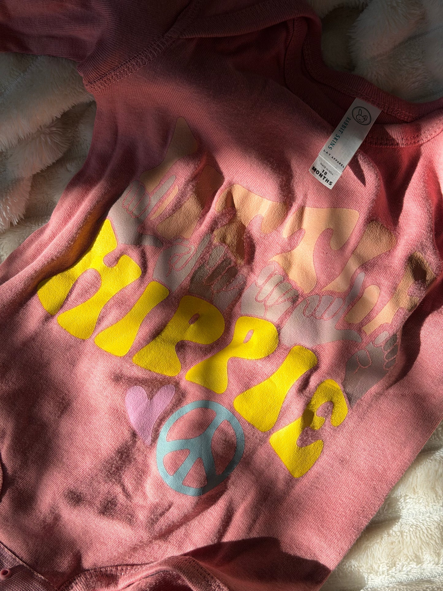Hippe -18M Mauve Onesie Sleeve
