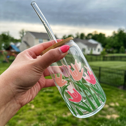 Grass Flower ILY Beer Can