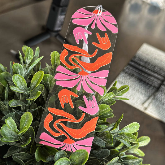 Boho ILY Acrylic Bookmark
