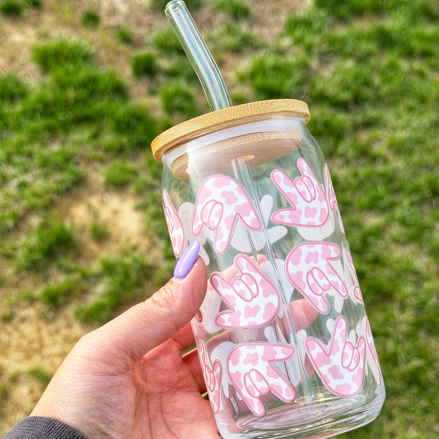 Pink Moo ILY Beer Can