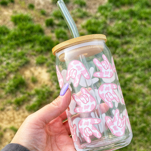 Pink Moo ILY Beer Can