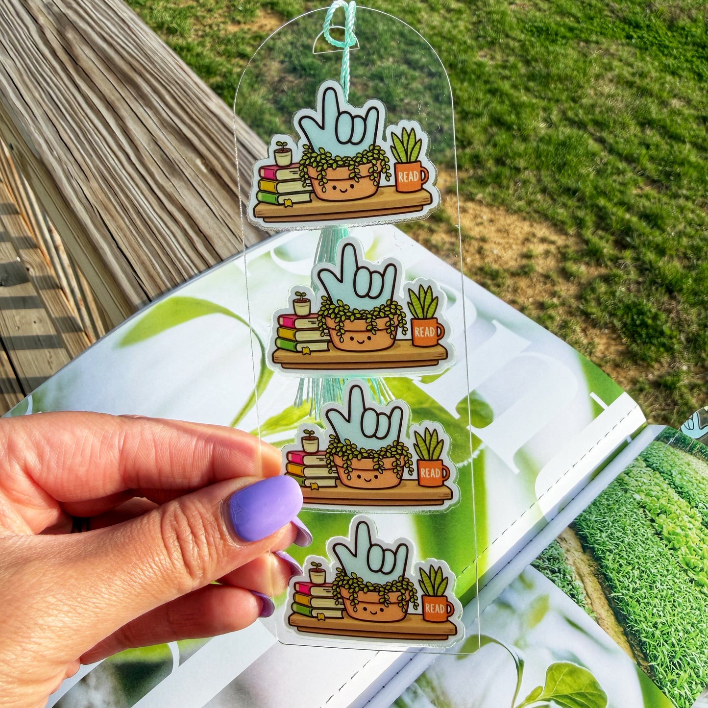 Plant Shelf ILY Acrylic Bookmark