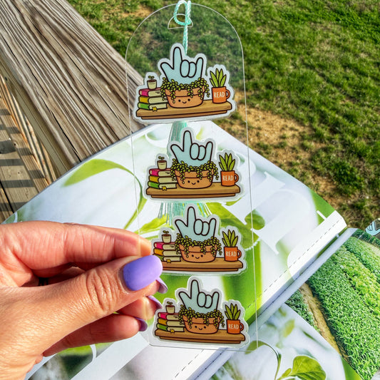 Plant Shelf ILY Acrylic Bookmark