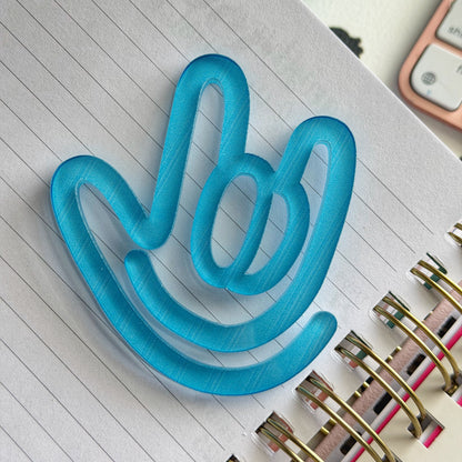 Baby Blue ILY Paperclip
