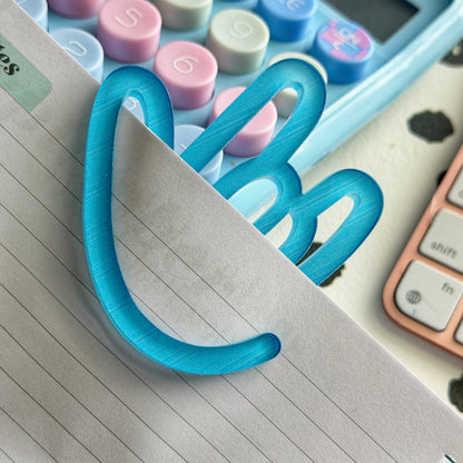 Baby Blue ILY Paperclip