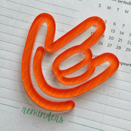 Orange ILY Paperclip