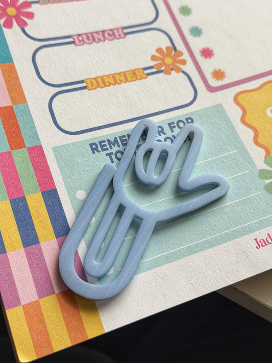 Light Violet ILY Jumbo Two-Sided Clip